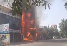सोमवार को हुए लखनऊ अग्निकांड की जांच के लिए पहुंची एसआईटी की टीम
