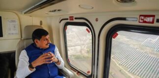 मुख्यमंत्री डॉ. यादव ने नीमच सोलर पार्क एवं ग्रीनको परियोजना का किया एरियल सर्वे