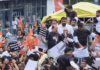 कांग्रेस दफ्तर घेरने निकली भाजपा को पुलिस ने रोका